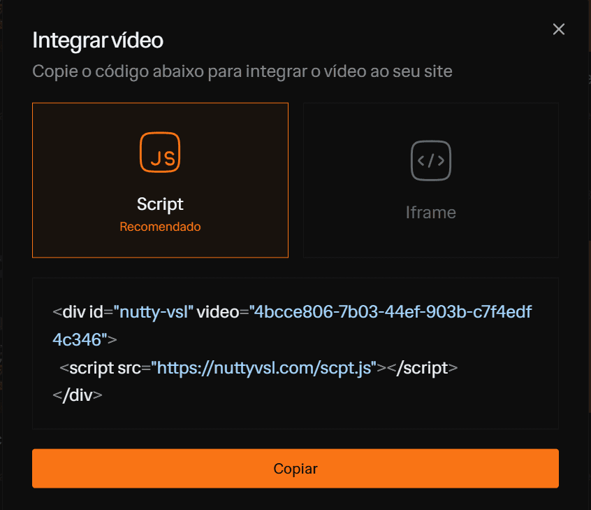 Integre seu player